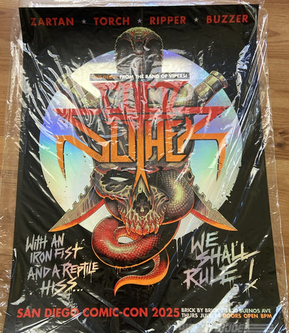 SDCC 2025 G.I. Joe Cold Slither Concert Exclusive Show Metallic Poster LE /100