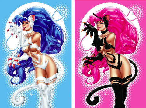 Darkstalkers Felicia #1 Blue/Purple Chatzoudis Virgin Variant Set LE 400 NM UDON