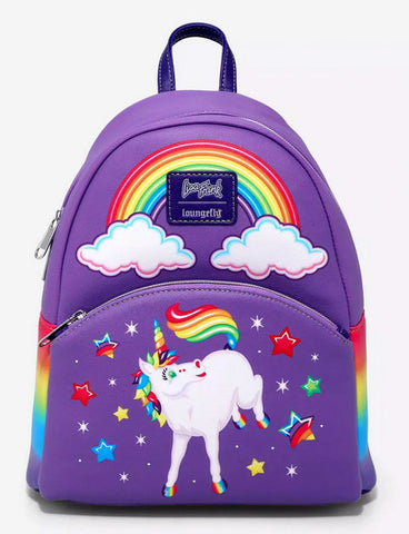 Loungefly x Lisa Frank Rainbow "Markie" Unicorn Mini Backpack New with Tags