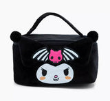 Kuromi Sanrio Fuzzy Plush Figural Kawaii Makeup Bag Box New with Tags