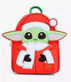 Loungefly Star Wars The Mandalorian Santa Grogu Holiday Mini Backpack New w/Tags
