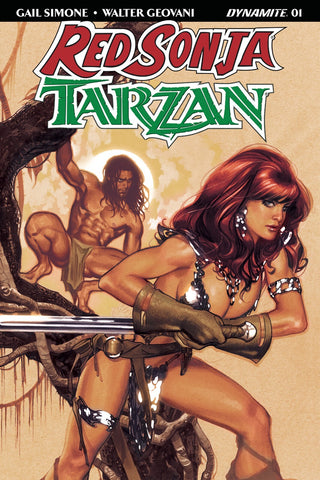 Red Sonja Tarzan #1 Adam Hughes AH! Cover 2018 Gail Simone Dynamite NM