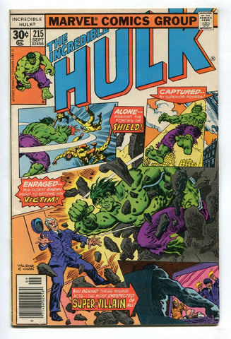 Incredible Hulk #215 VF General Ross 1977 Marvel Bronze Age Newsstand