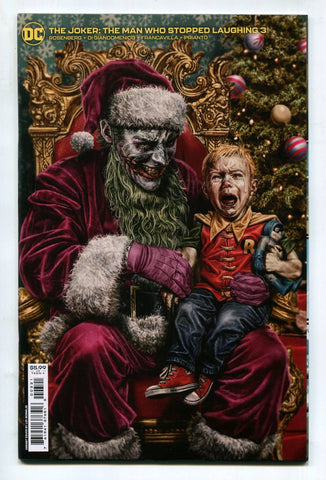Joker the Man Who Stopped Laughing #3 Santa Joker Lee Bermejo Variant NM