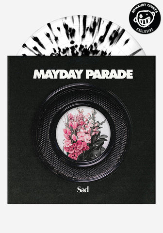 Mayday Parade Sad Clear w/ Black Splatter Vinyl LP LTD 300 w/ Signed Art Card