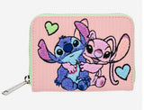 Loungefly Disney Stitch & Angel Love Pastel Mini Backpack Wallet Set NWT