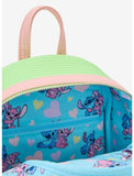Loungefly Disney Stitch & Angel Love Pastel Mini Backpack Wallet Set NWT