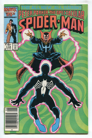 Peter Parker The Spectacular Spider-Man #115 VF Marvel Comics 1986 Dr Strange