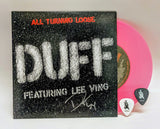 Duff McKagan SIGNED All Turning Loose w/Lee Ving PINK vinyl 7” w/Guitar Picks