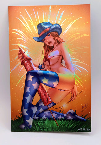 The Queens Of Dixie 2 Preview "Blast Off" Whatnot Exclusive Foil #/20 By Kinkie Cuties