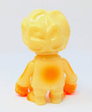 Secret Base x Super7 Glow in Dark Orange FrankenBrain Skull Brain Sofubi Figure