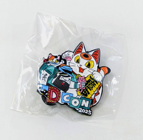 KONATSUYA x DESIGNER CON DCON 2025 LUCKY CAT NEGORA METAL PIN sofubi vinyl toys (Copy)