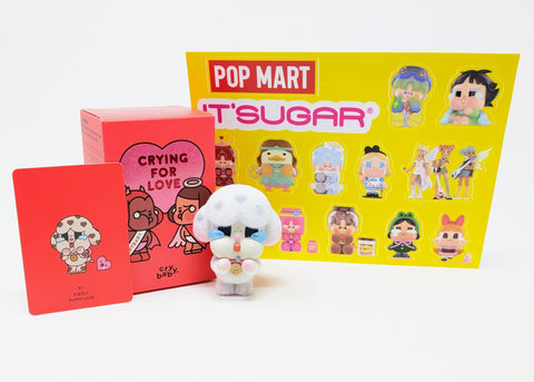 POP MART Crying for Love Puppy Love Open Blind Box Figure with Sticker Sheet