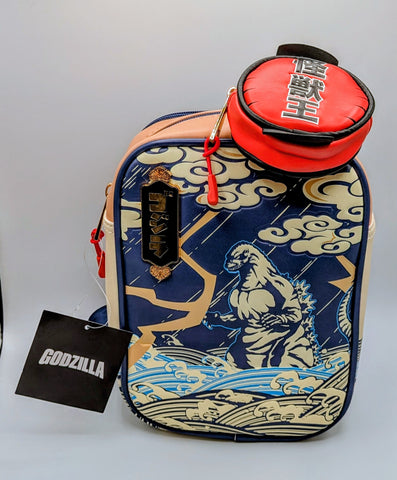 Godzilla Sea Storm Tonal Crossbody Bag with Coin Purse BoxLunch Exclusive NWT