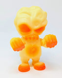 Secret Base x Super7 Glow in Dark Orange FrankenBrain Skull Brain Sofubi Figure