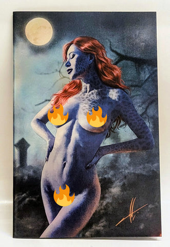 Duty Calls Girls 2 LA Blue Girl Mystique Carla Cohen Naughty Foil Variant ltd 20