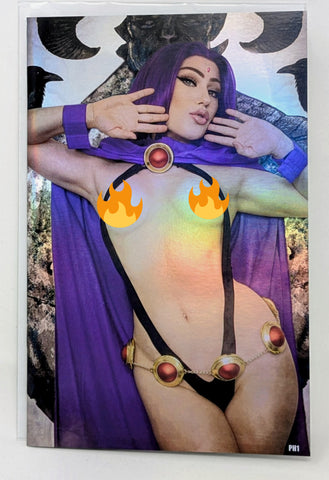 Power Hour #2 Sorceress Raven Topless Rachie Virgin FOIL PH1 NM Limited To 5