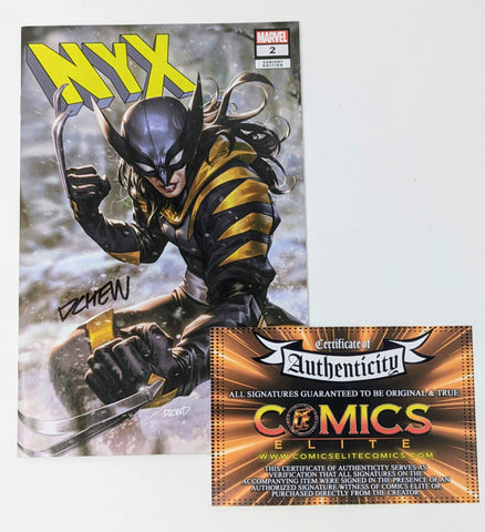 NYX #2 Derrick Chew SIGNED w/COA Wolverine Variant Marvel Comics 2024 NM