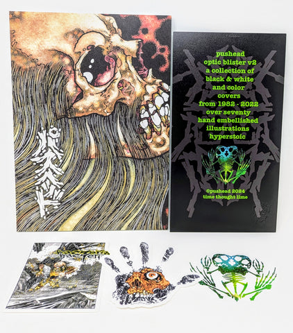 Pushead SIGNED Optic Blister V2 Large 8.5"x12" Art Book Hyperstoic Japan 2024
