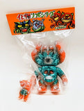 Shirahama Toy Persimmon Orange Kumon with Mini Kaiju Sofubi Soft Vinyl Toy