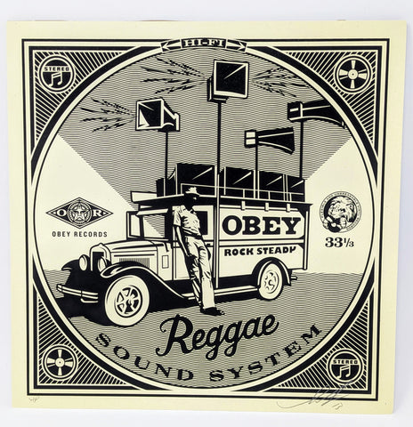 Obey Records SHEPARD FAIREY 12" x 12" AP Rock Steady Reggae Signed Art Print