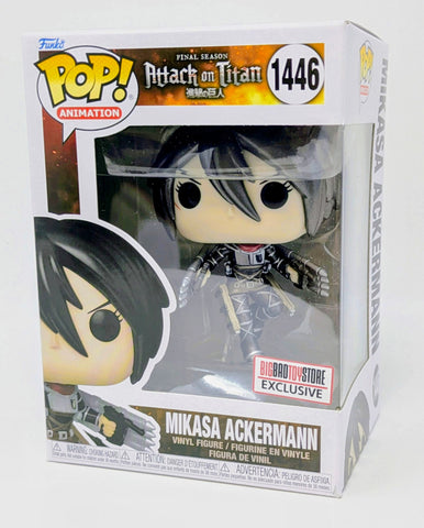 Funko POP! Attack on Titan Mikasa (Metallic) 1446 With Protector BBTS Exclusive