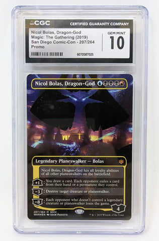 Magic The Gathering MTG Nicol Bolas Dragon-God SDCC Promo #207 CGC 10