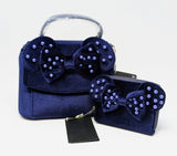 Loungefly Disney Minnie Mouse Velvet Ears Crossbody Bag & Wallet Set New w/Tags