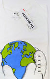 KAWS x Uniqlo PEACE for ALL Extra Extra Large XXL White Globe Hands T-Shirt NWT