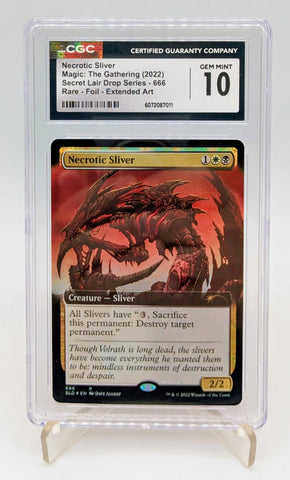 MTG Secret Lair #666 Necrotic Sliver Extended Art Foil CGC 10 Gem Mint