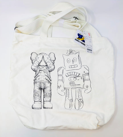 Kaws x Warhol x UNIQLO: Collaboration 2way Tote Bag - White - New with Tags