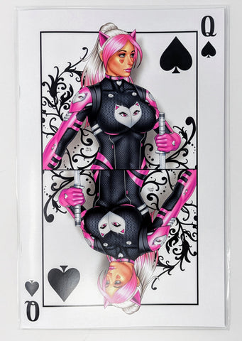 Miss Meow #2 Queen of Spades Playing Card Cover Merc Publishing 2022