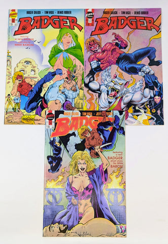 Badger #52 53  54 Tim Vigil Art VF/NM 1st Printing First Comics 1989