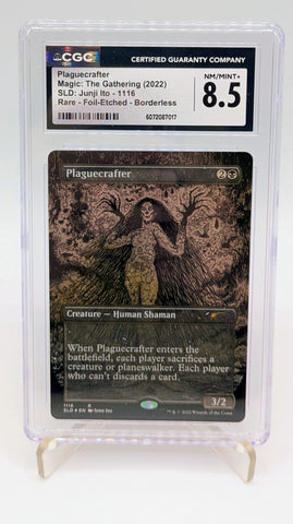 MTG Secret Lair #1116 Junji Ito Plaguecrafter Borderless Etched Foil CGC 8.5 NM/Mint+