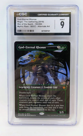 Magic The Gathering MTG God-Eternal Rhonas SDCC Promo #163 CGC 9 Mint