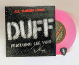 Duff McKagan SIGNED All Turning Loose w/Lee Ving PINK vinyl 7” w/Guitar Pick