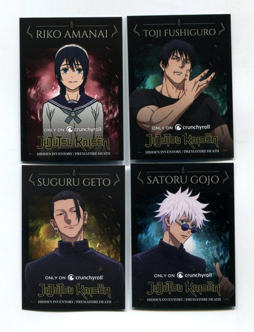 Jujutsu Kaisen Promo Card Set Of 4 Crunchyroll Anime Manga SDCC 2023 Comic Con