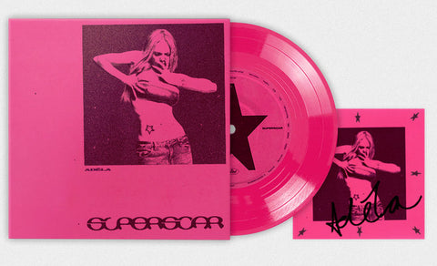 Adela Superscar 7" Single on Pink Vinyl with Signed Artcard