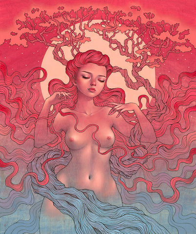 Audrey Kawasaki 'TO BE YOURS' 20"x24" Signed and Numbered Giclee Art Print