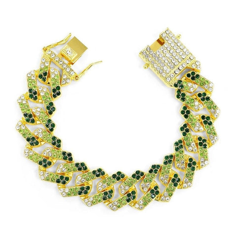 INVICTA Elements Men’s XL Drip Chain Bracelet, Emerald Venom, 200mmX20mm