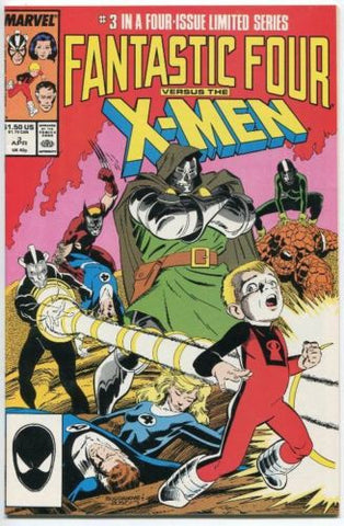Fantastic Four VS The X-Men #3 VF+ 1987 Chris Claremont Wolverine Dr Doom - redrum comics