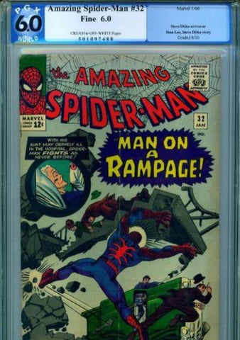 Amazing Spider-Man #32 1966 PGX 6.0 FINE NOT CGC - redrum comics