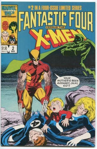 Fantastic Four VS The X-Men #2 VF+ 1987 Chris Claremont Wolverine Dr Doom - redrum comics