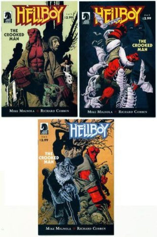 Hellboy The Crooked Man Issues #1 2 3 Set by Mike Mignola and Richard Corben - redrum comics