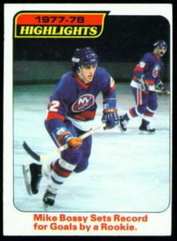 Topps 1978 Mike Bossy Rookie HL Card New York Islanders