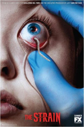 The Strain SDCC 2014 FX 11"x7" Promo Poster Guillermo Del Toro Eyeball Worm