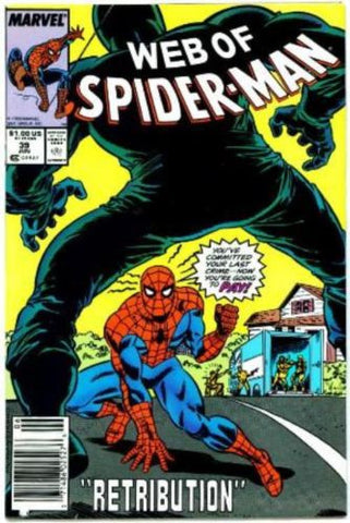 Web of Spider-Man #39 VF Marvel Comics 1988 The Looter - redrum comics