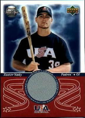 Xavier Nady 2002 Upper Deck Sweet Spot USA JERSEY Card - redrum comics