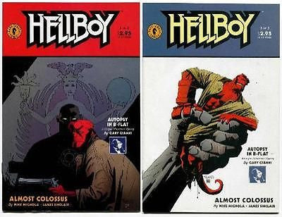 Hellboy Almost Colossus #1 and 2 set by Mike Mignola 1996 Dark Horse Comics - redrum comics