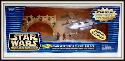 MIB Star Wars Episode I Sneak Preview GIAN SPEEDER & THEED PALACE Galoob 1998 - redrum comics